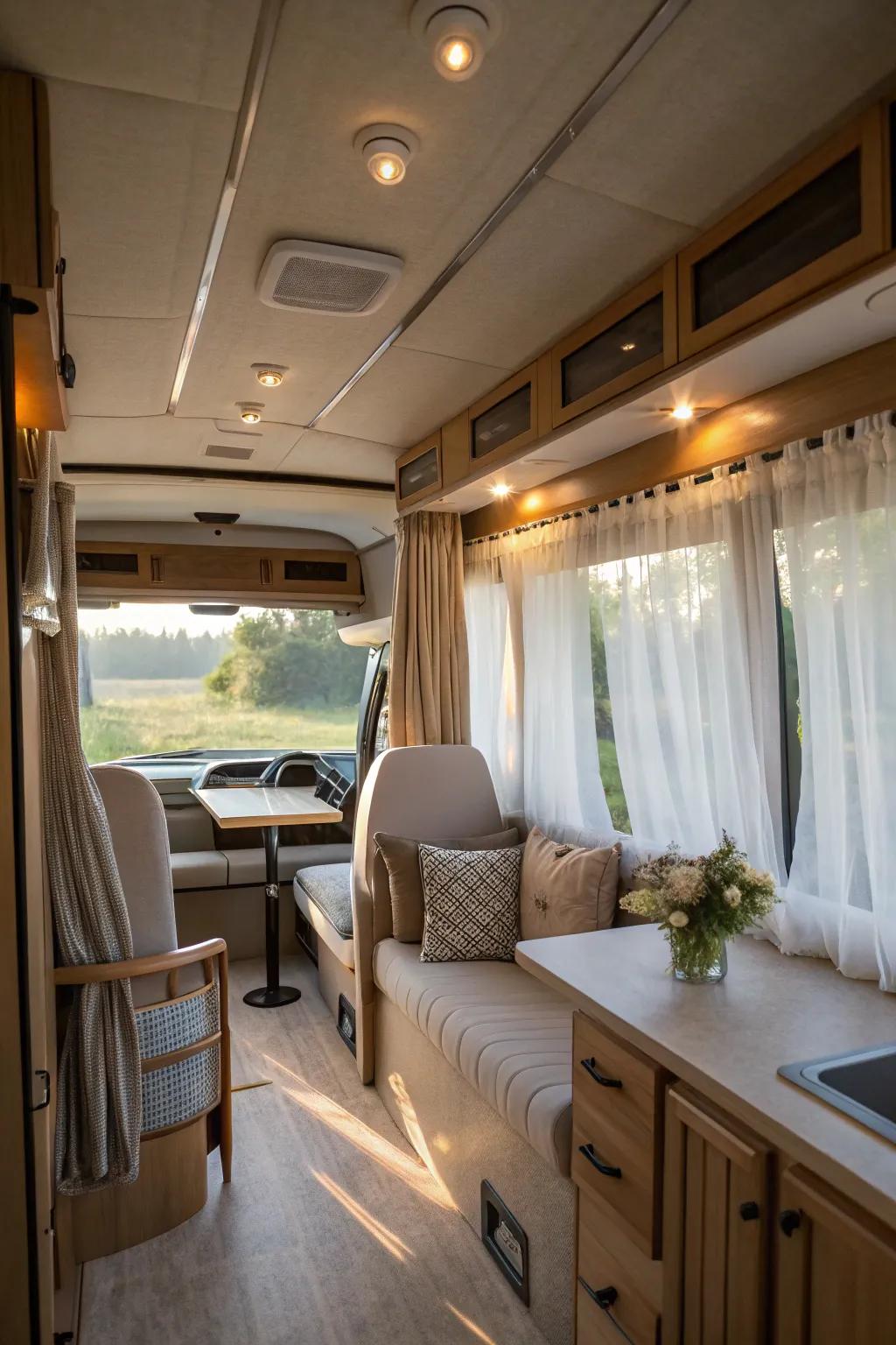 Delicate panels offer discretion while still allowing natural light.