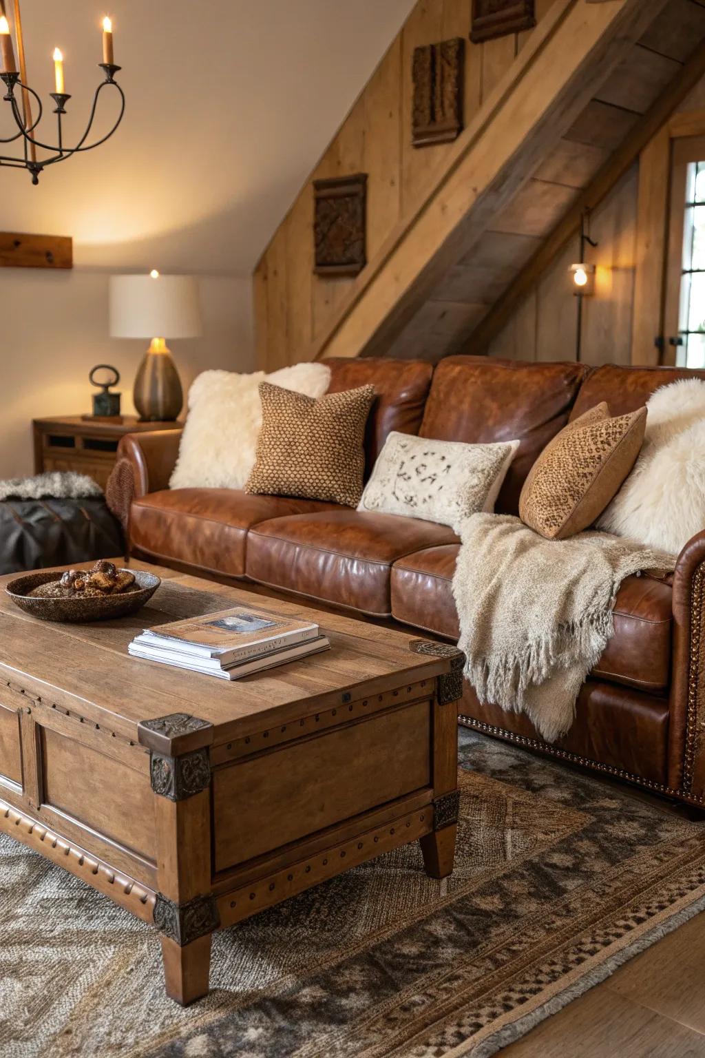 Incorporate diverse textures to add depth to your living room.