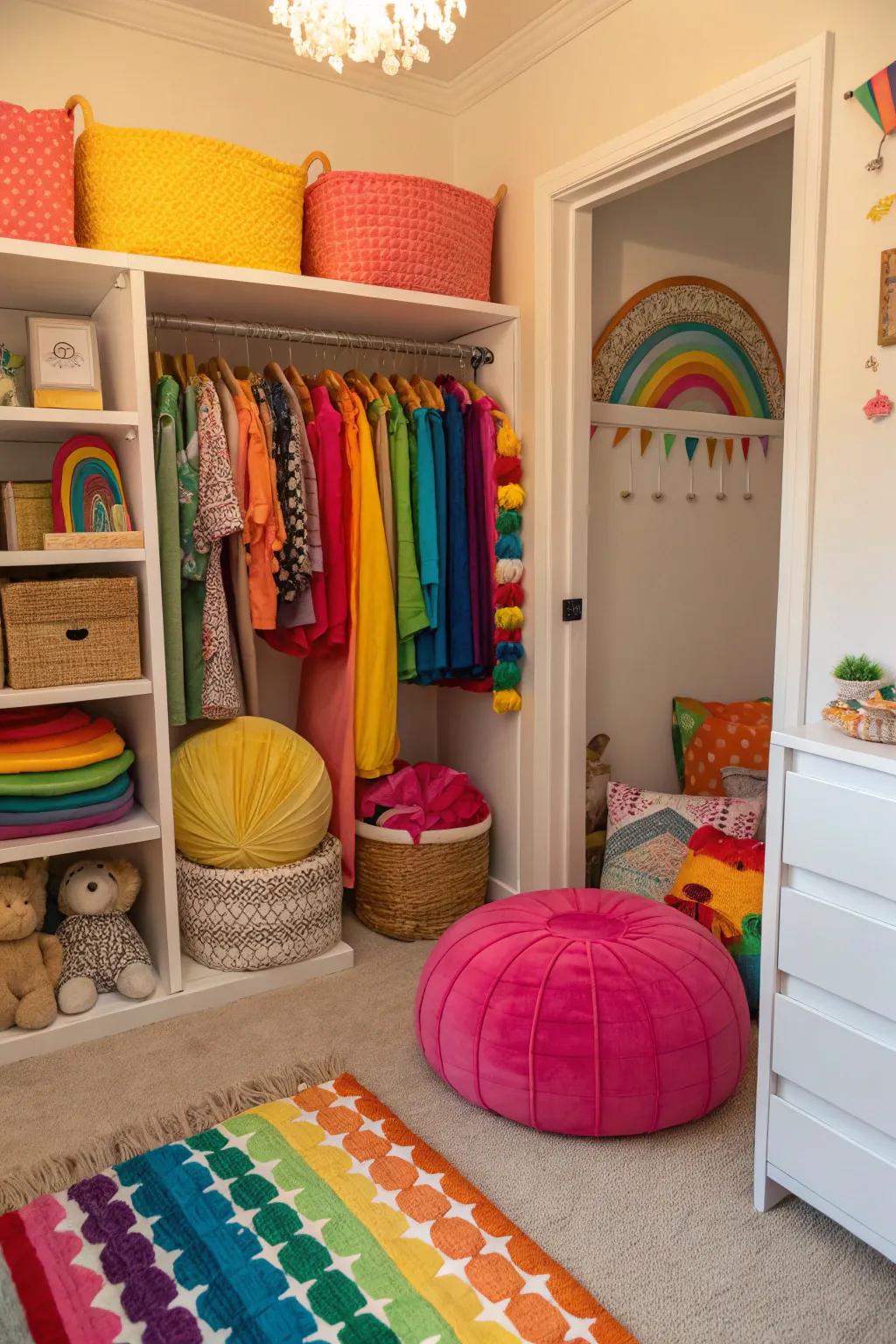 Vibrant decorations enliven the senses.