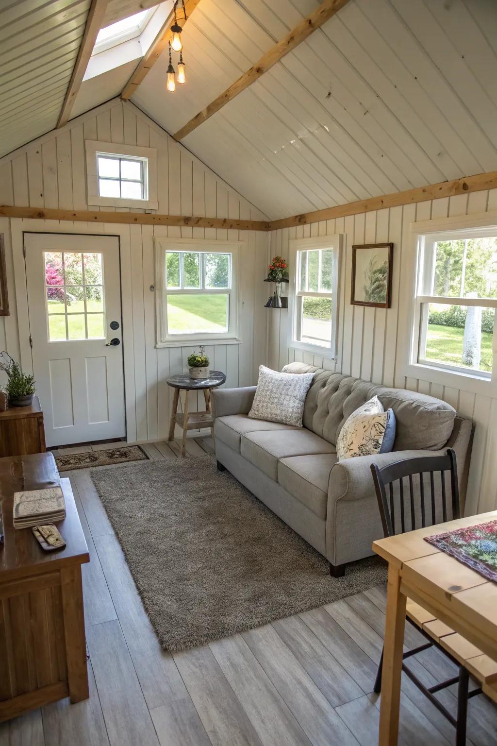 A smart layout makes sure every part of the shed is used well.
