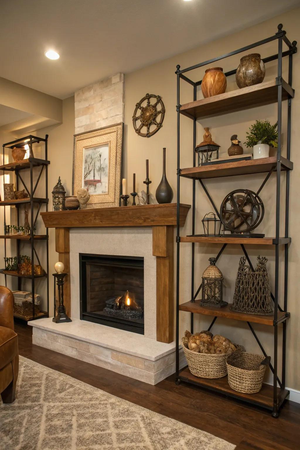 A varied collection of materials creates an intriguing display.