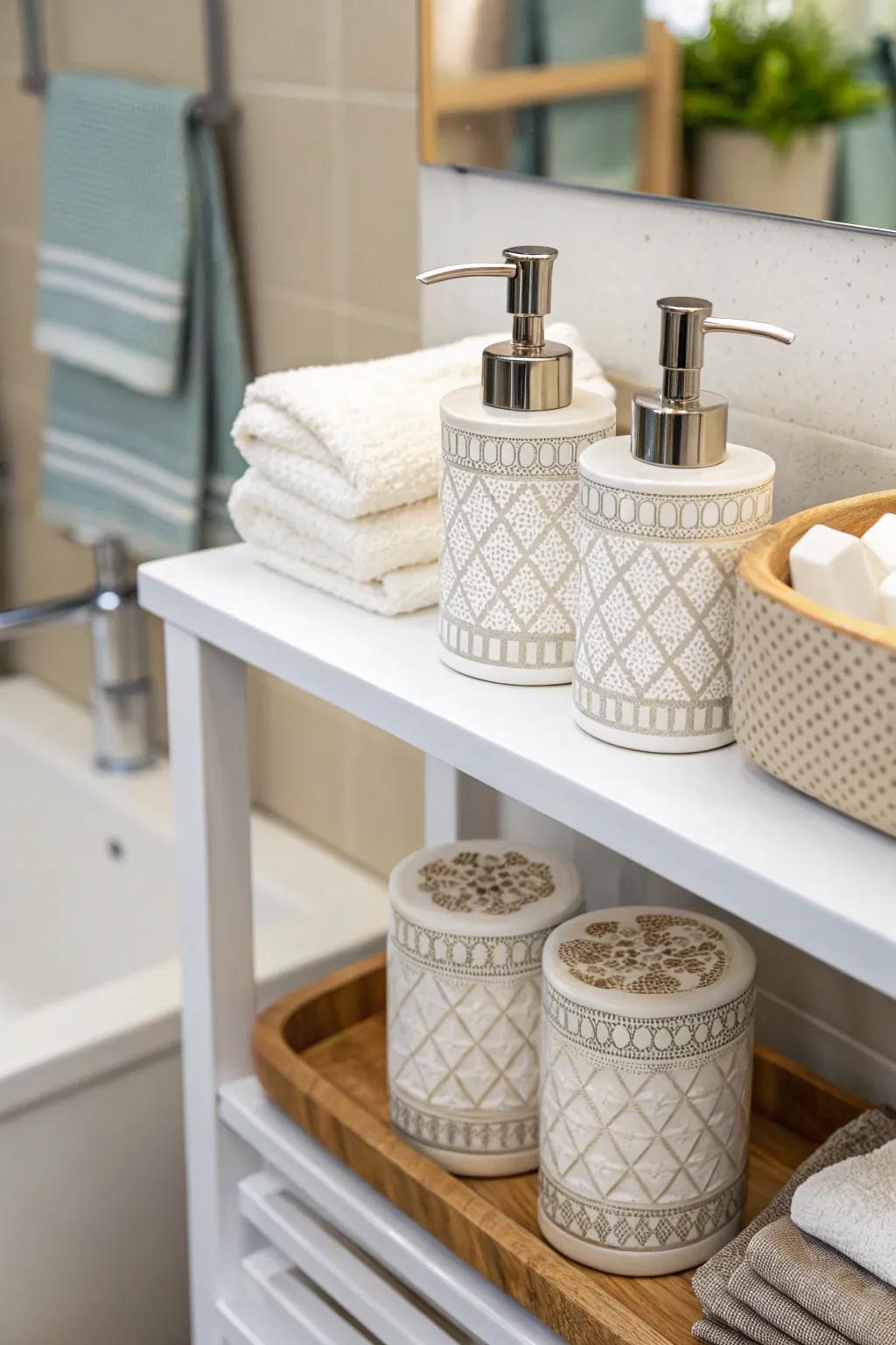 Sophisticated and neat with harmonized dispensers.
