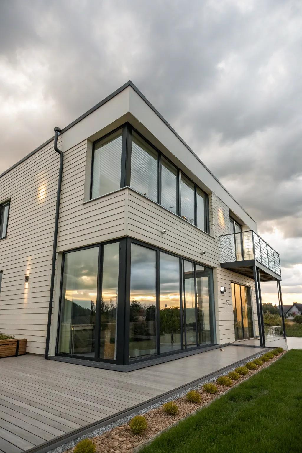 Sleek modern lines present a neat, contemporary visage.