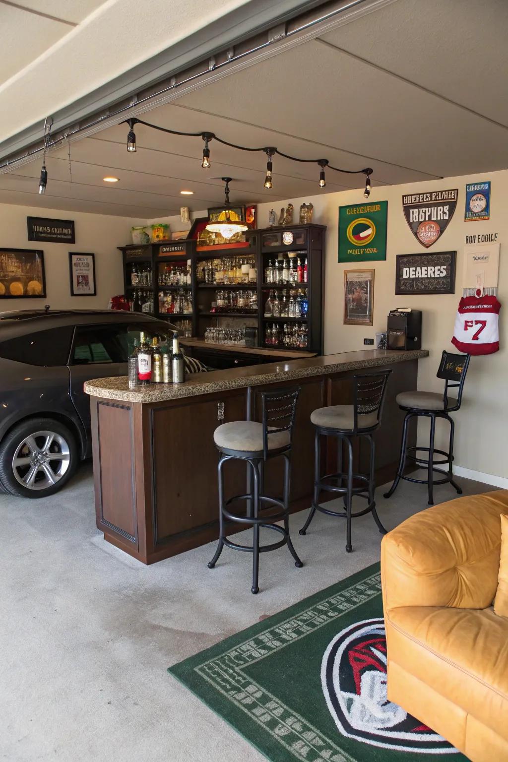 An inviting bar area great for entertaining.