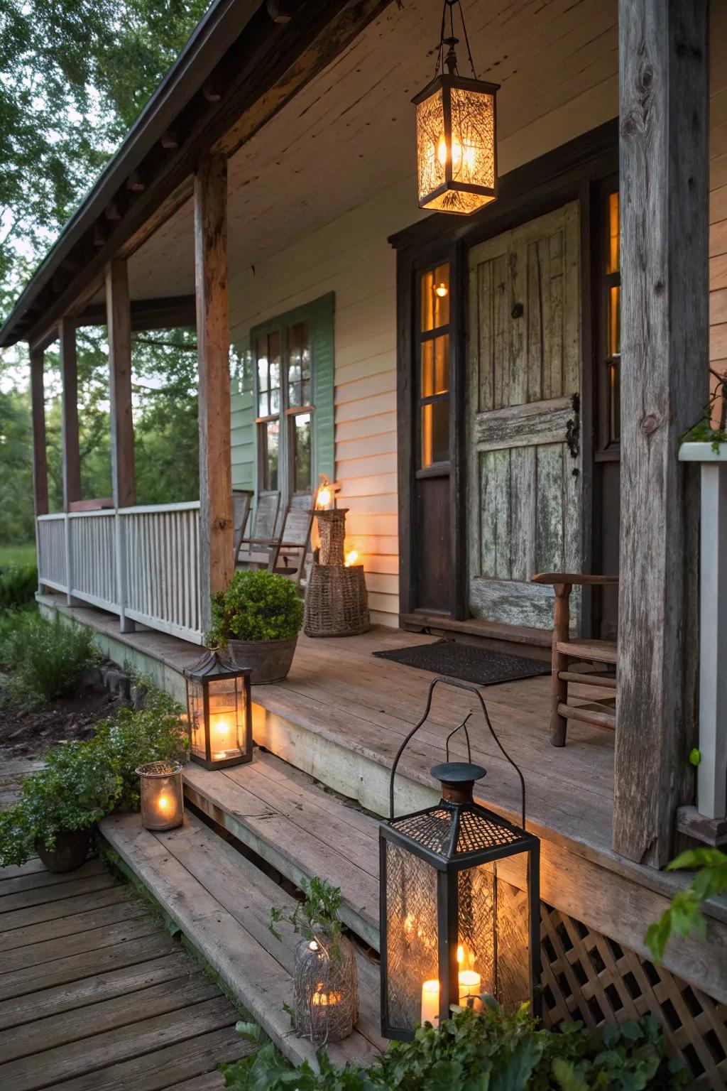 Brighten your porch with captivating light fixtures.