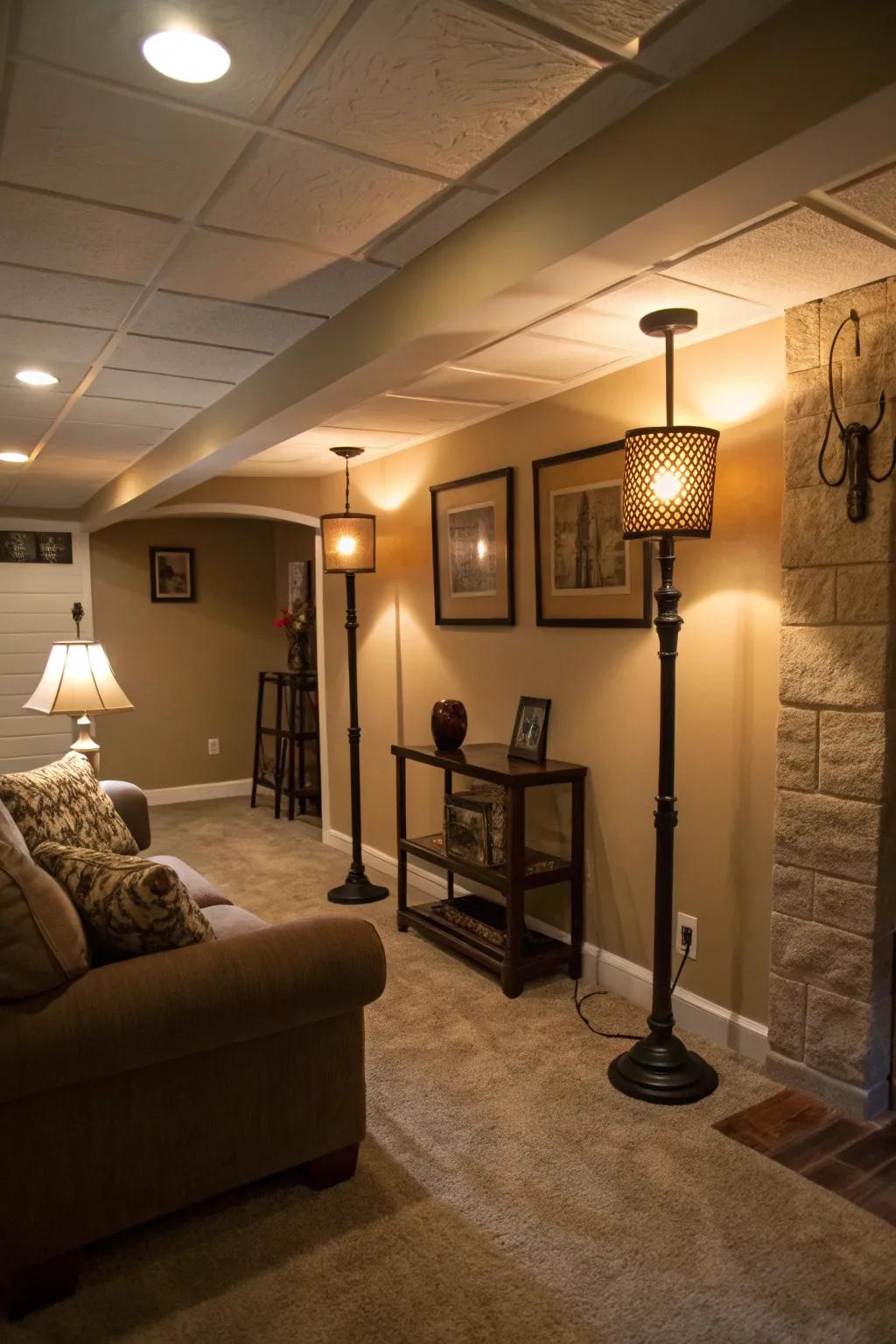 You can completely change the feel of your basement with intelligent lighting.