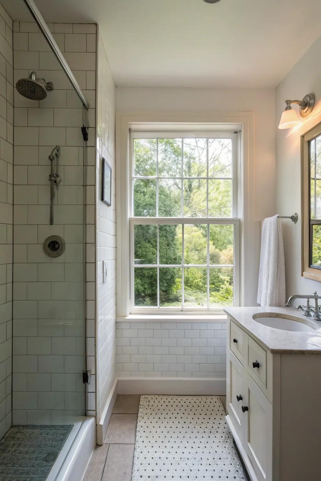 Natural light establishes a radiant and revitalizing atmosphere.