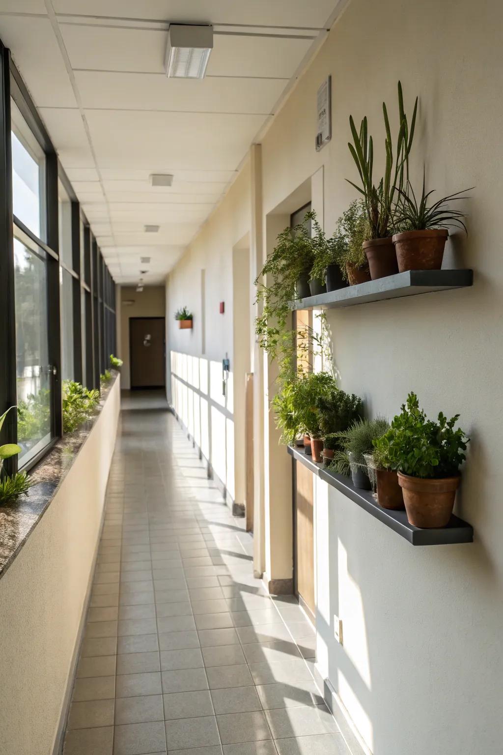 Introduce freshness and dynamism through thoughtfully arranged verdure.