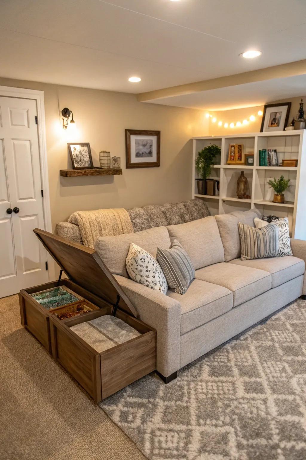 Discreet storage options ensure your space is neat and highly efficient.