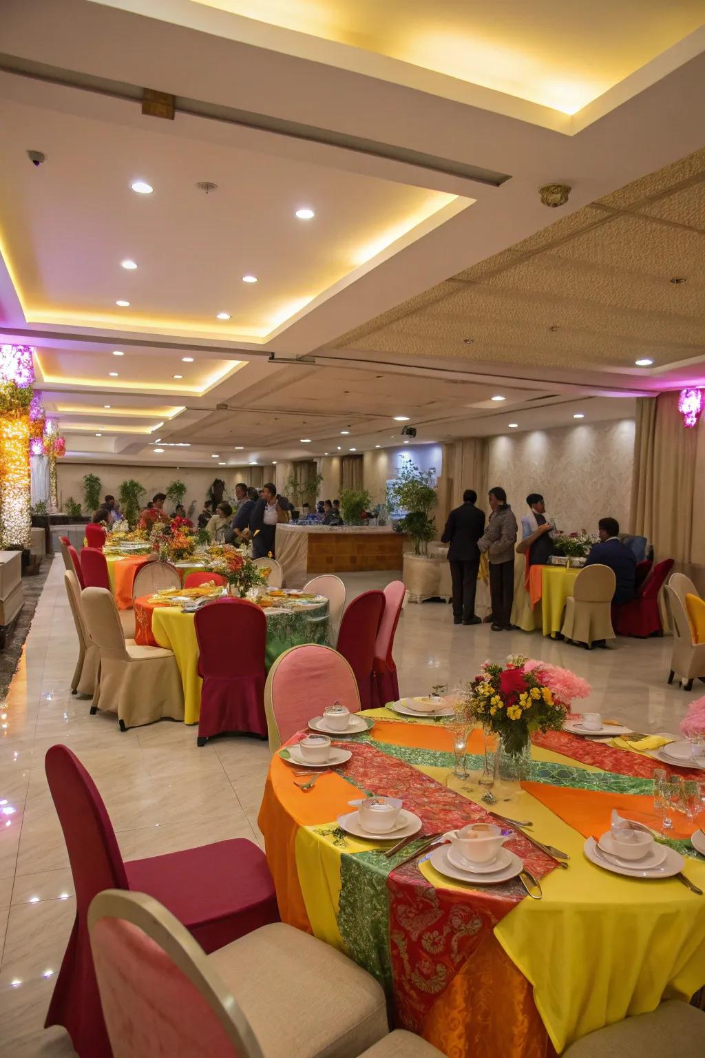 A roomy arrangement amplifies usefulness in small party venues.