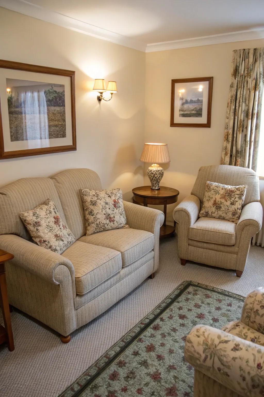 Small seating solutions for intimate get-togethers.