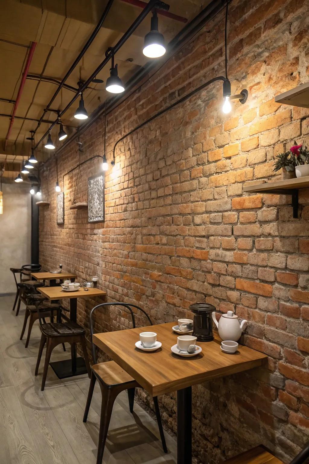 Natural meets factory for a unique tea area style.