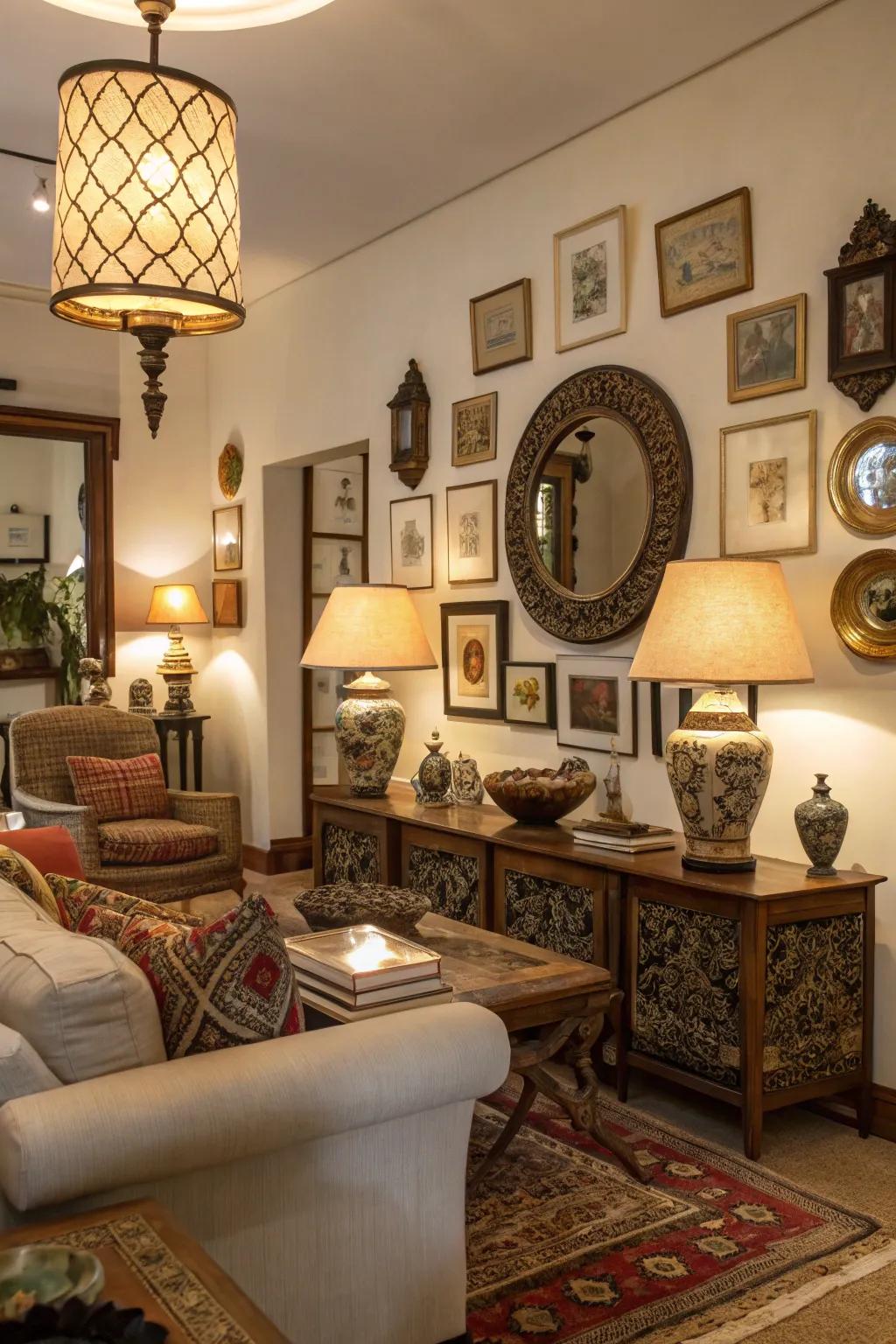 Decorative elements deliver warmth and character.