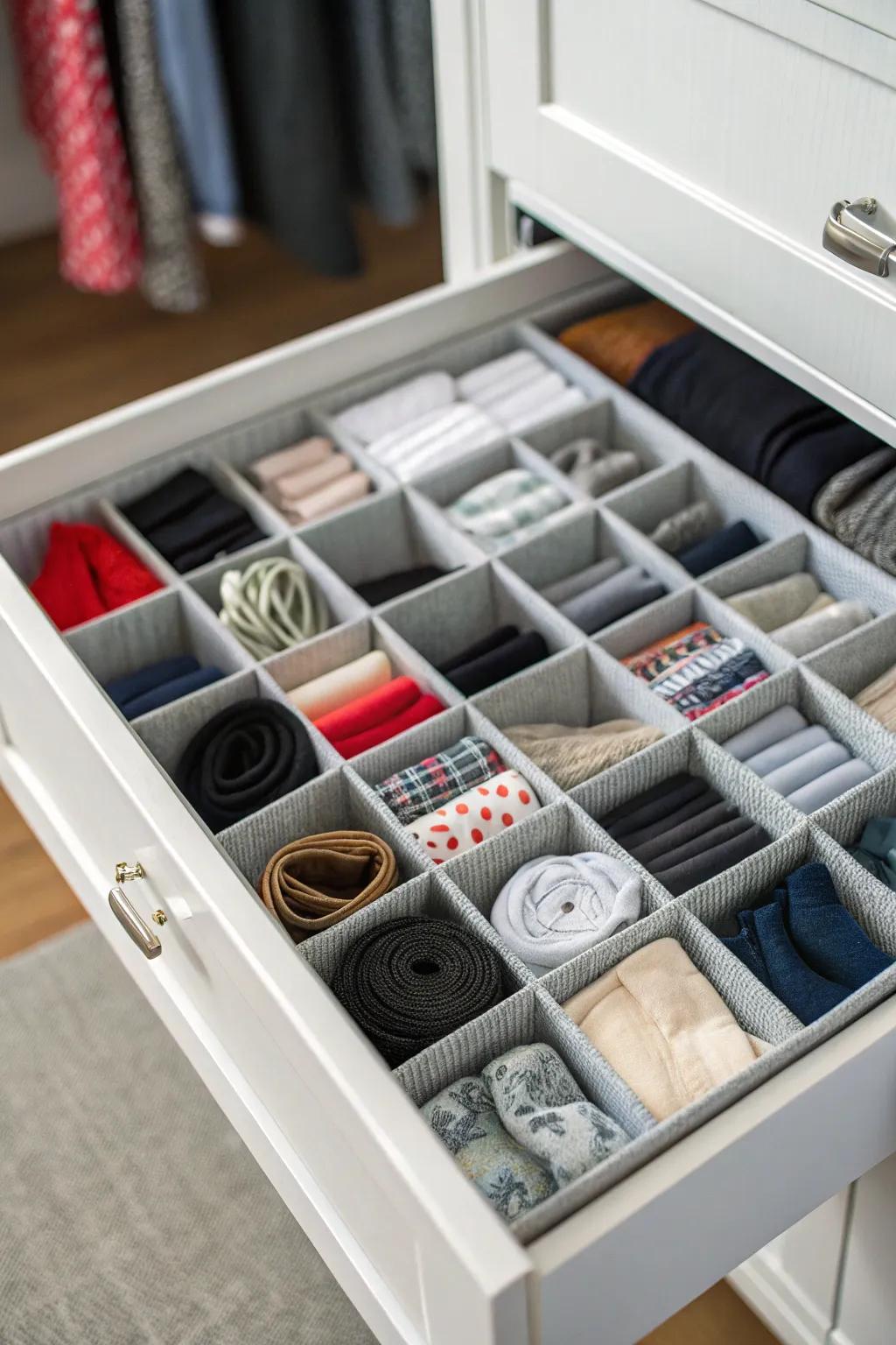 Drawer systems ensure that small items are well-organized and always within reach.