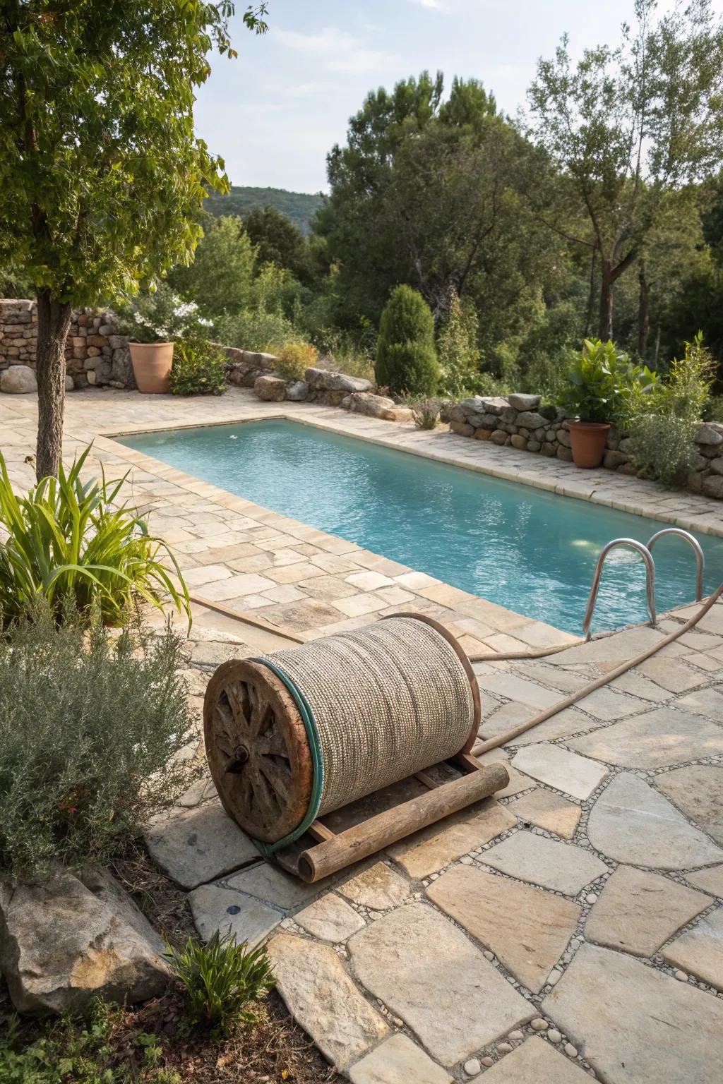 Elevate your pool with the countryside charm of natural stone.