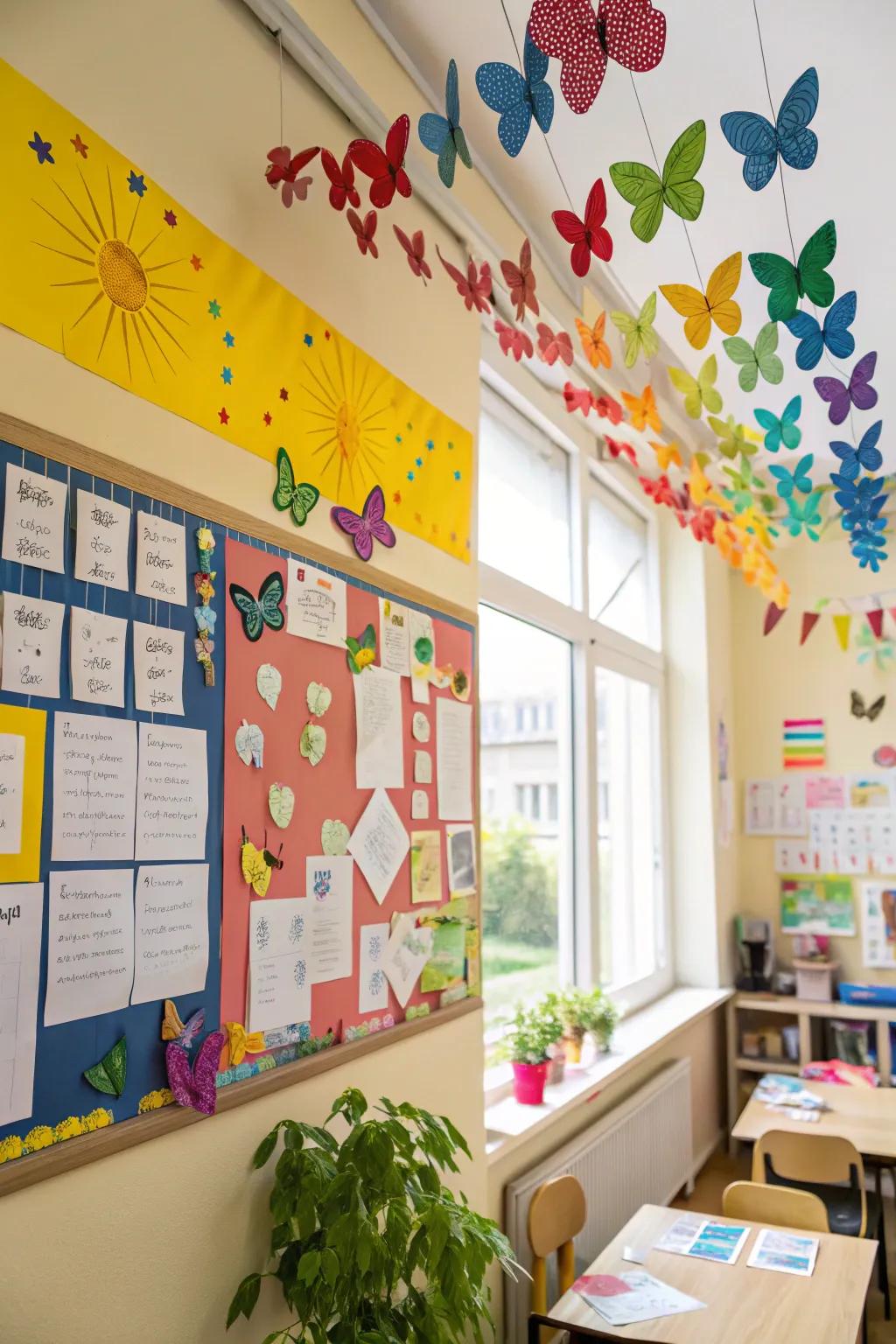3D butterflies infuse life and motion into this display of transformation.