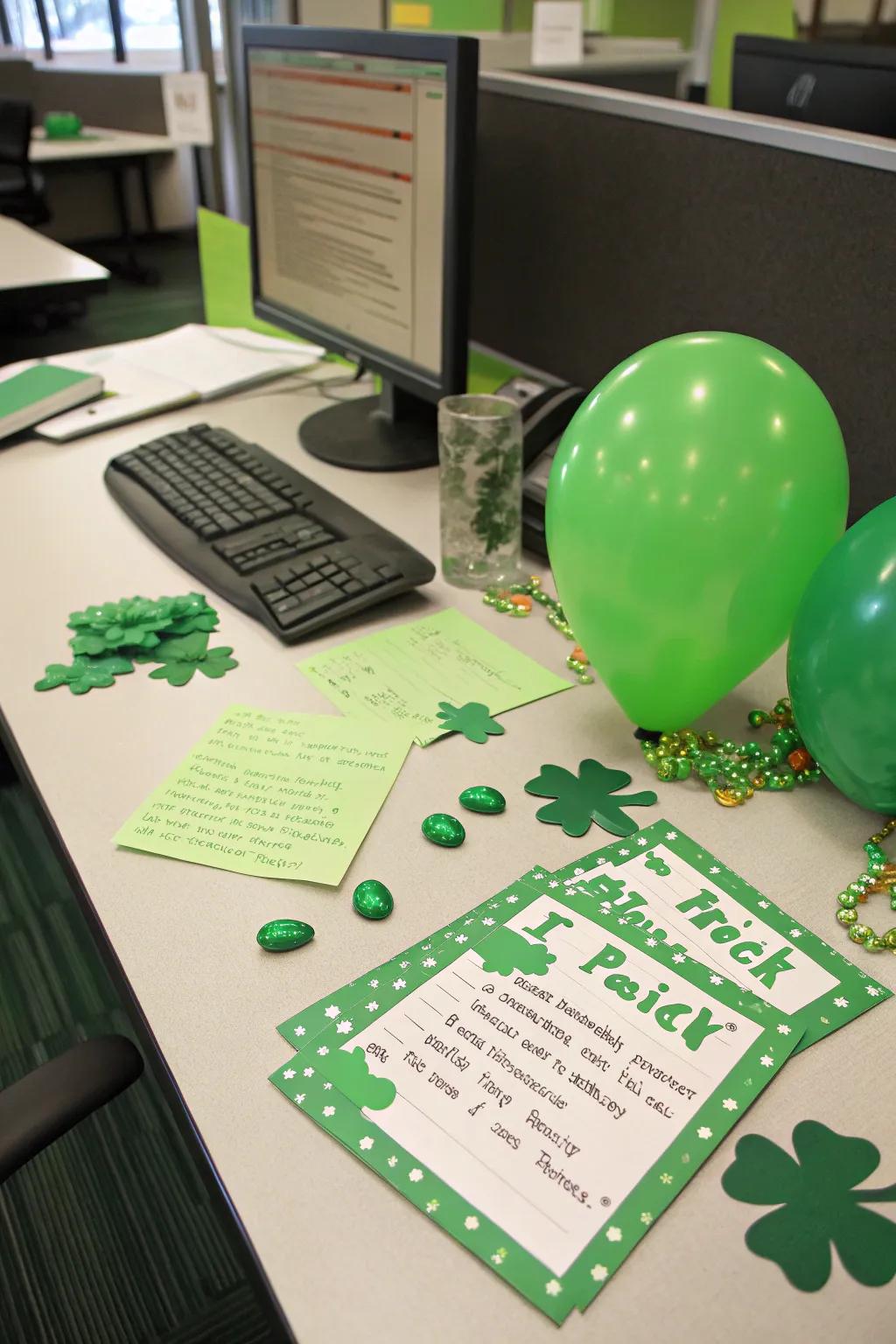 Inject some leprechaun mischief with playful office pranks.