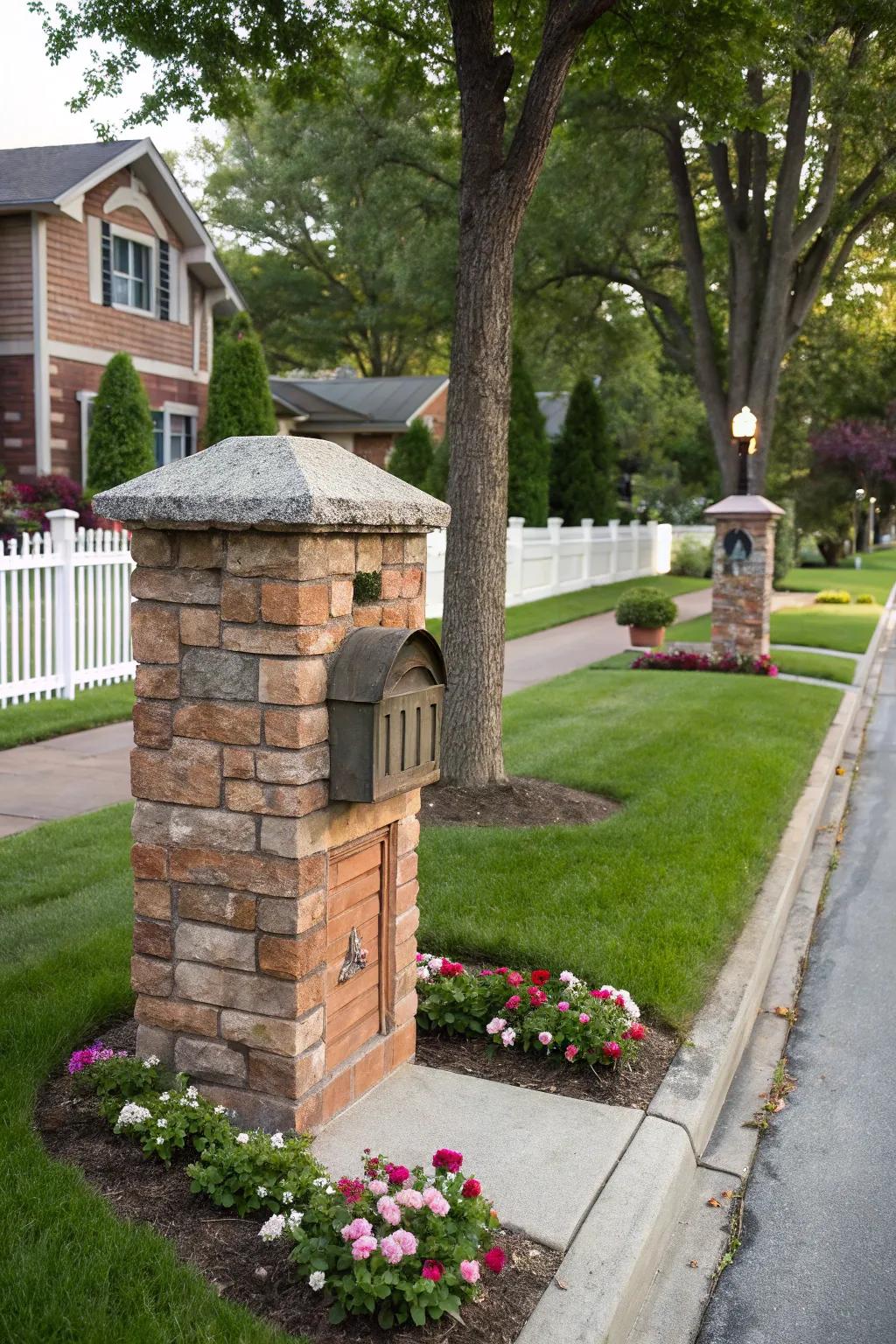 Brick and stone-like overlays create a timeless blend.