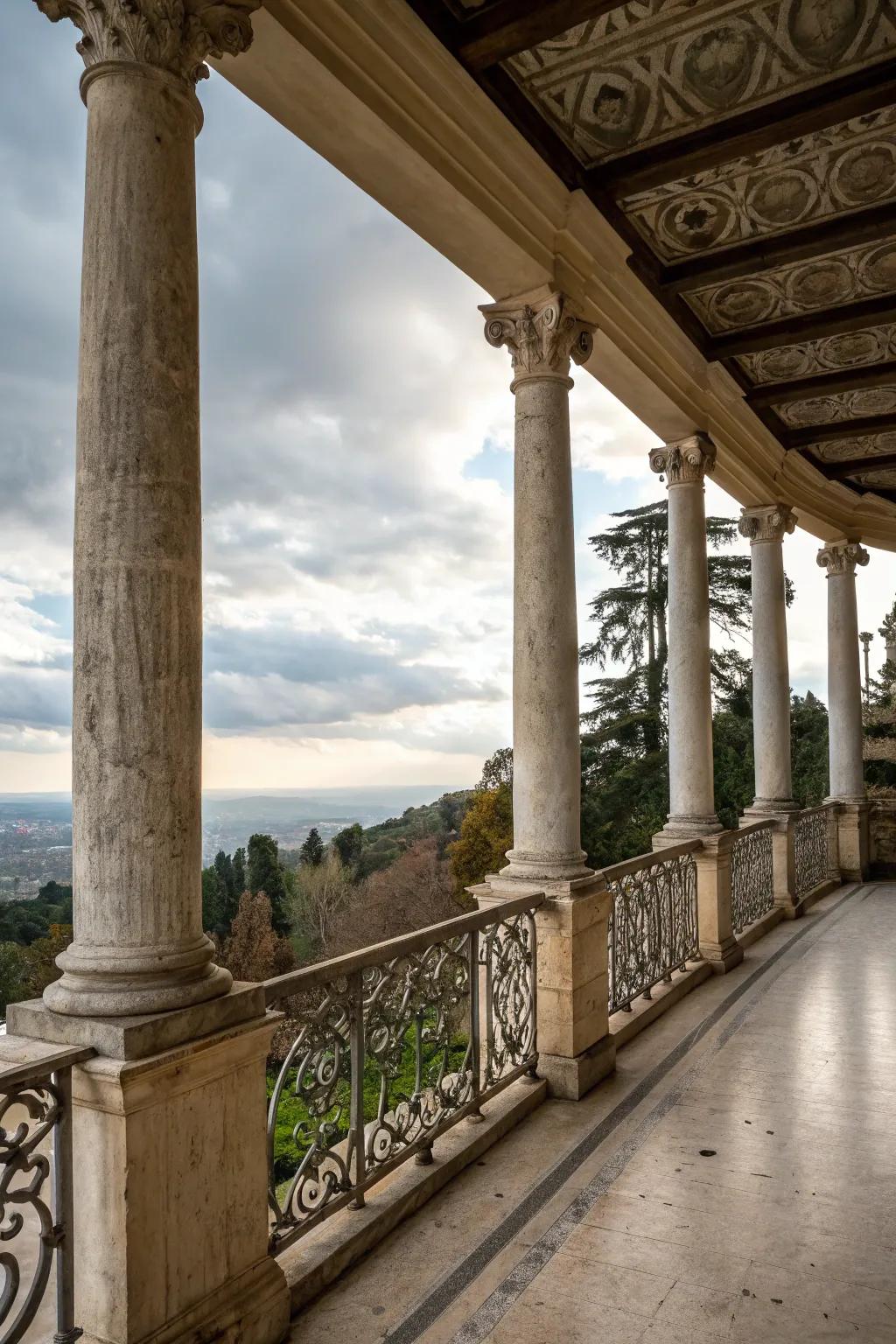 Unite style and strength with stone pillars for your balcony.