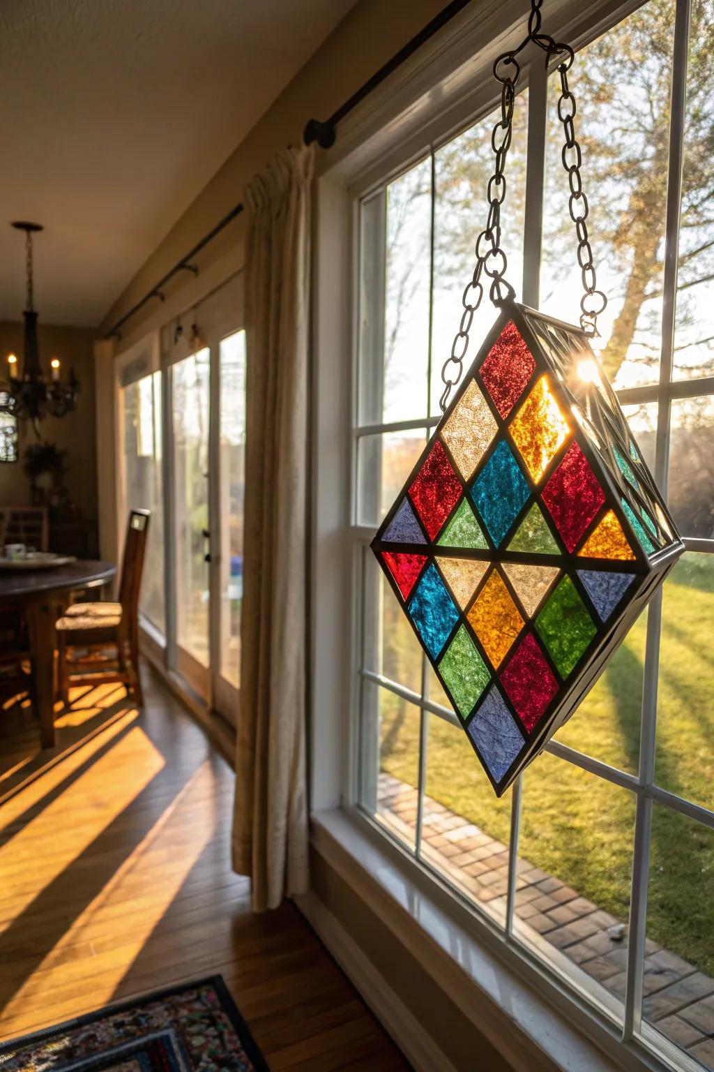 Intricate and artistic mosaic prism.