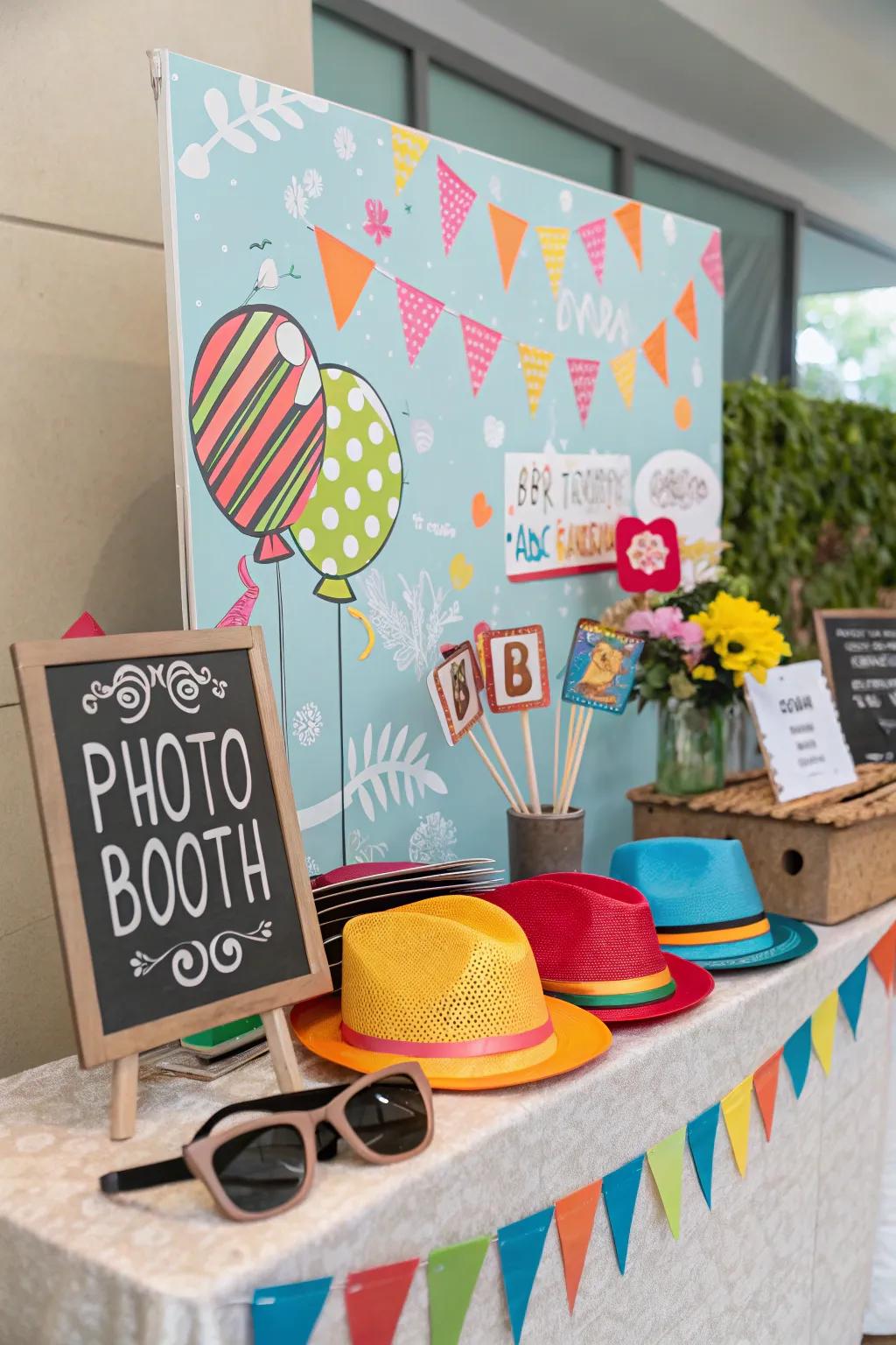 A DIY snapshot spot is fantastic for capturing fun memories at a Sweet 16.