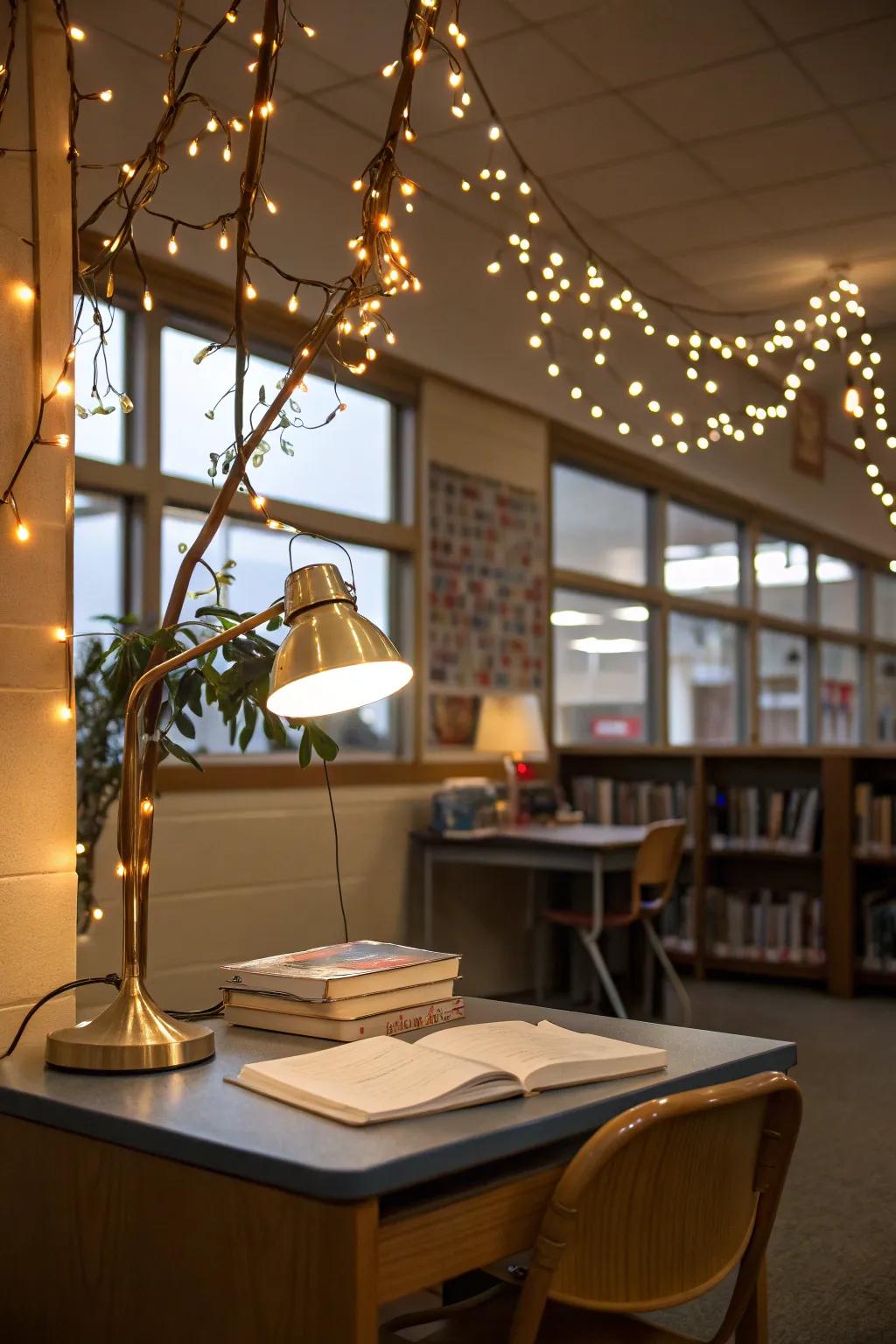 Cozy illumination contributes a warm component to your teaching environment.
