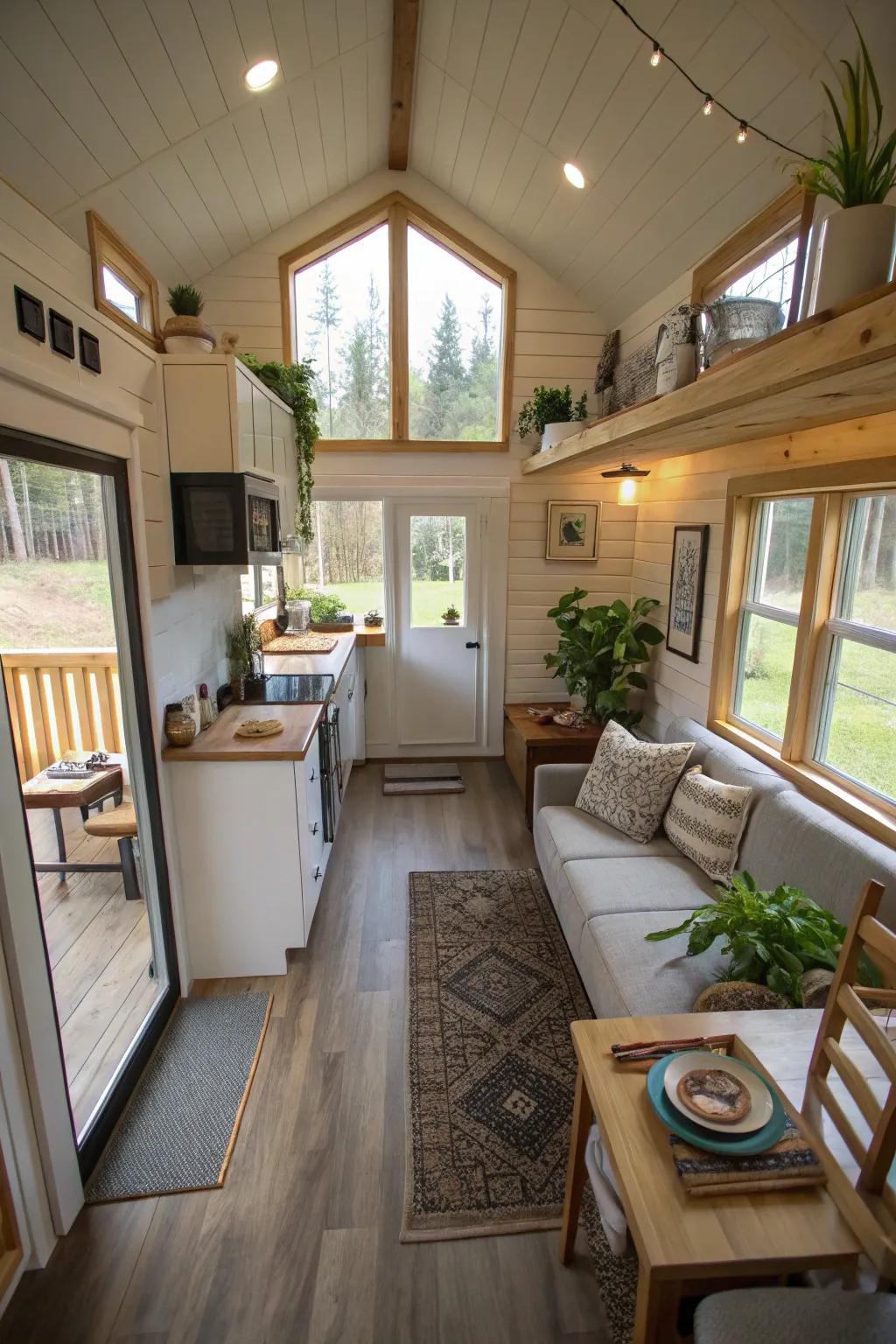 Open layouts improve space and movement in compact homes.