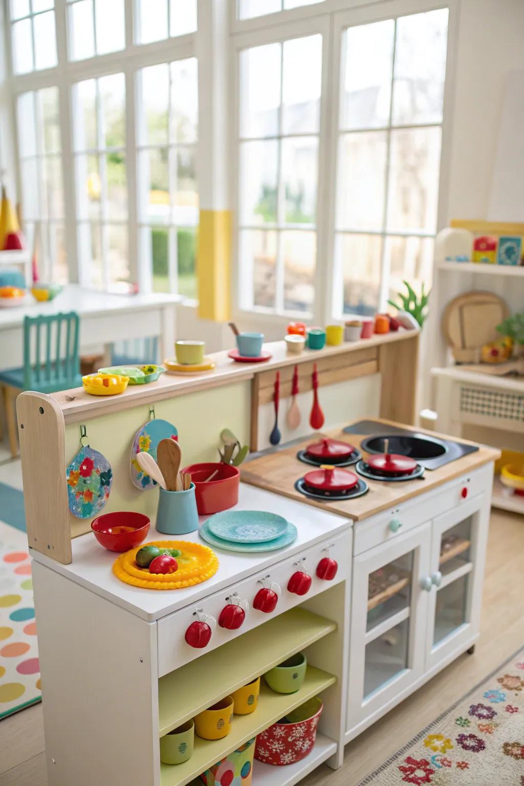A delightful kitchen setup for hopeful young cooks.