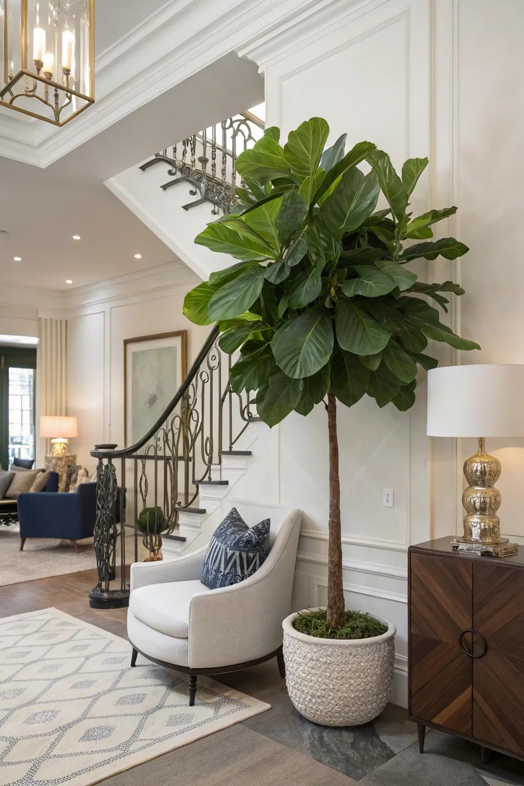 Townhouse corner featuring vibrant indoor plants