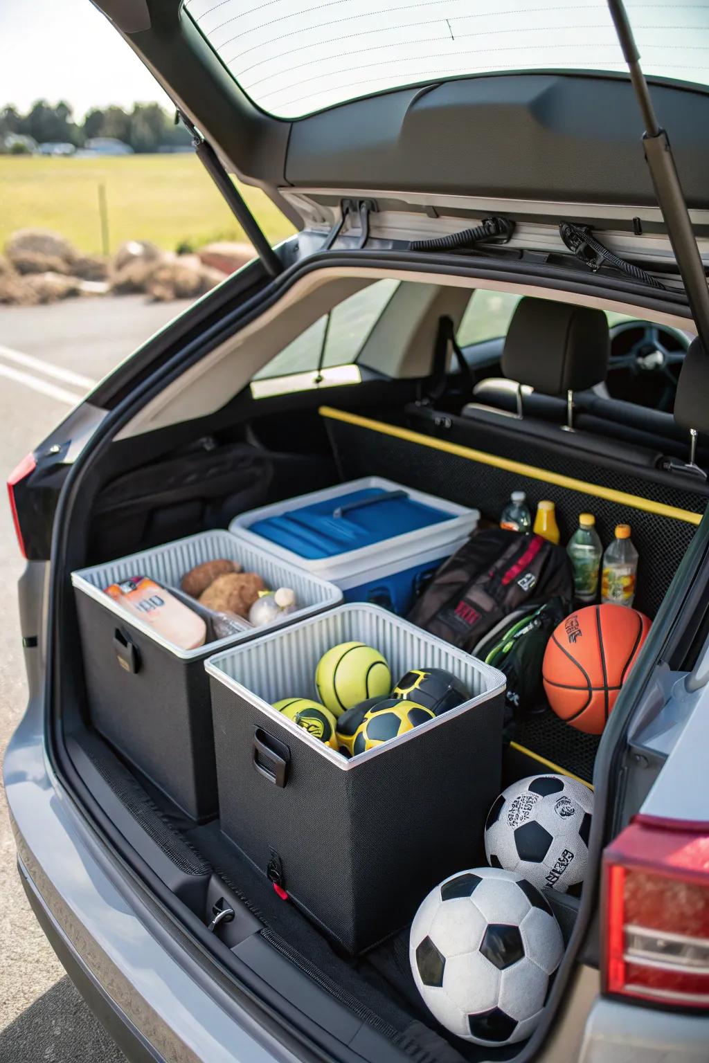 All-purpose storage crates adapting to various trunk needs.
