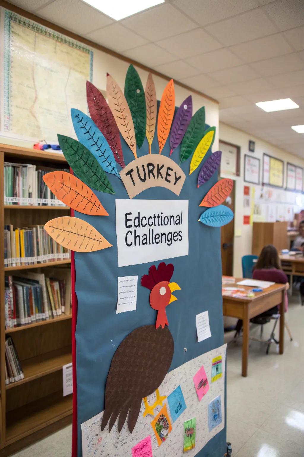 A turkey board that merges education with holiday decoration.