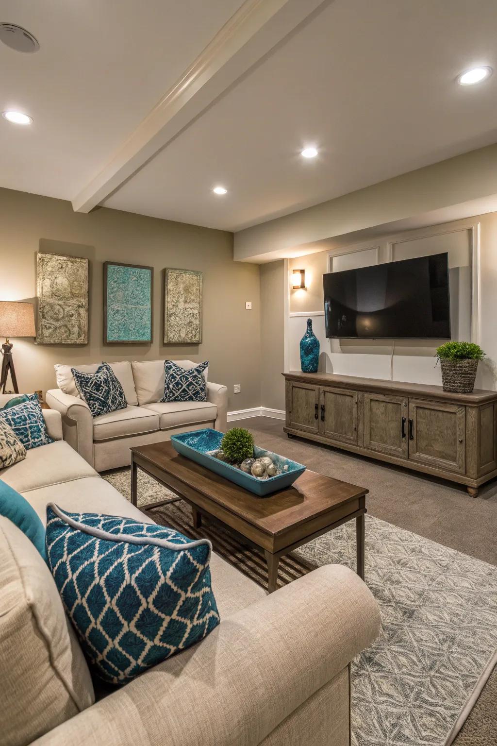 A soothing color palette sets the stage for relaxation.