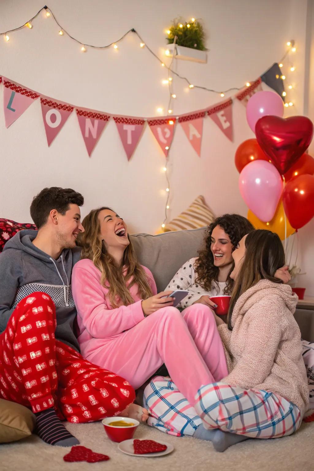 Relax in style with a laid-back pajama get-together.