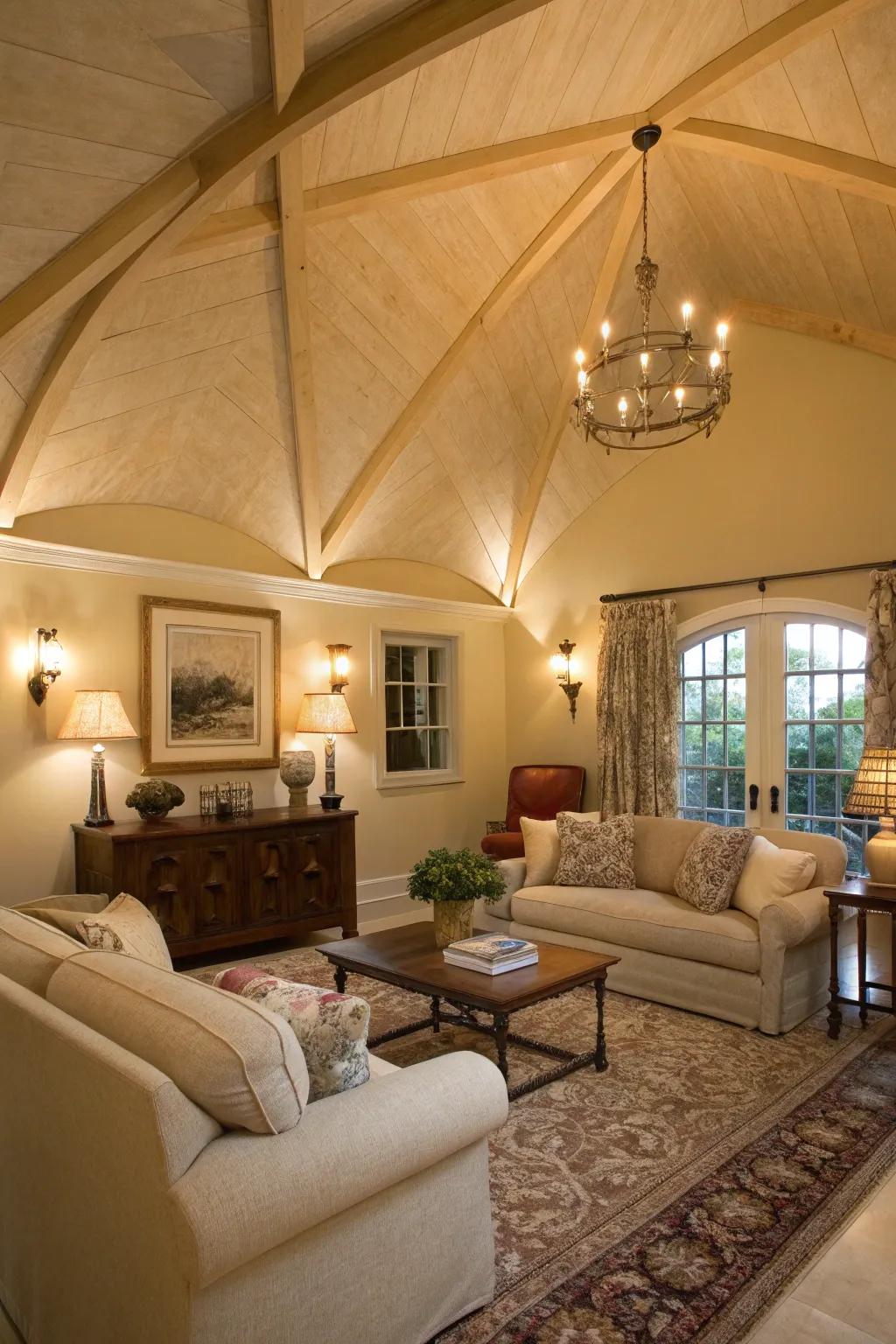 Warm neutral tones create a cozy and inviting atmosphere.