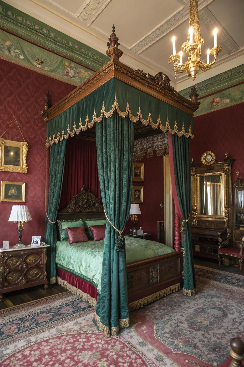 Saturated hues create a cozy and welcoming Victorian ambiance.