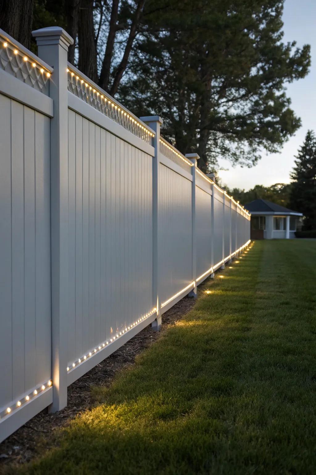 LED band lamps deliver a contemporary aesthetic to your fence.