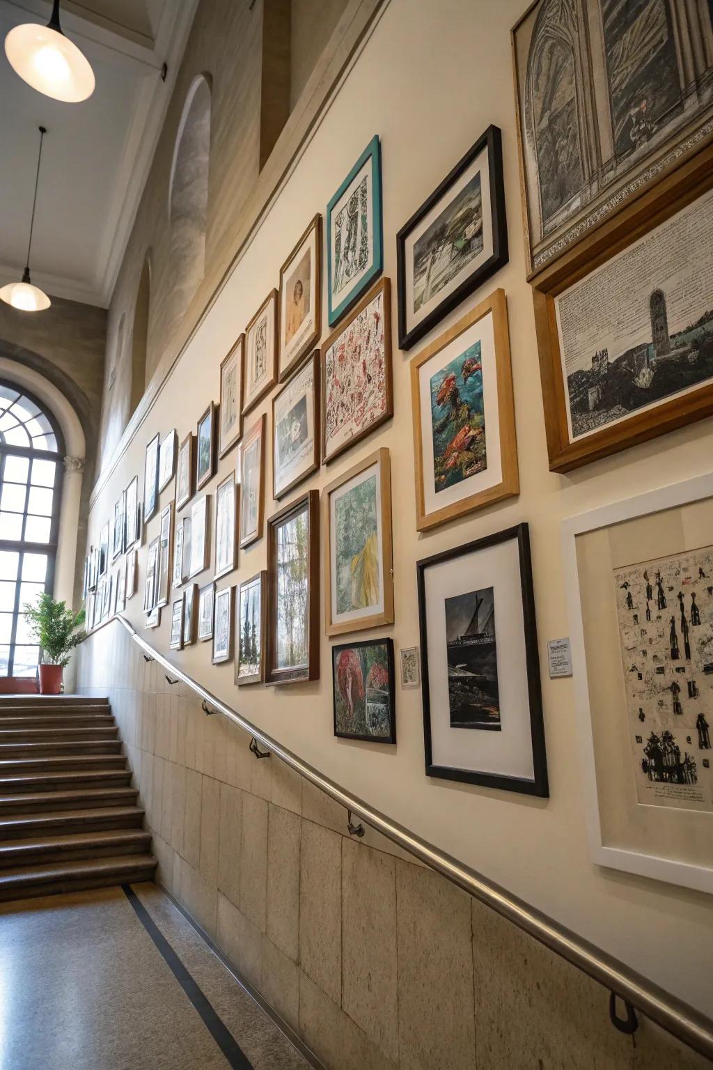 Inventive frame arrangements contribute visual intrigue.