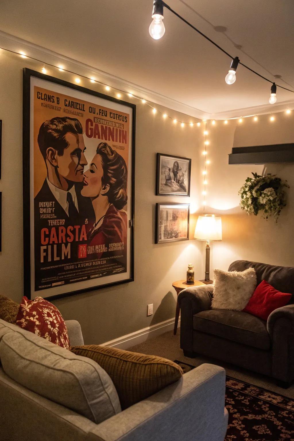 Vintage art adds an element of nostalgic charm.