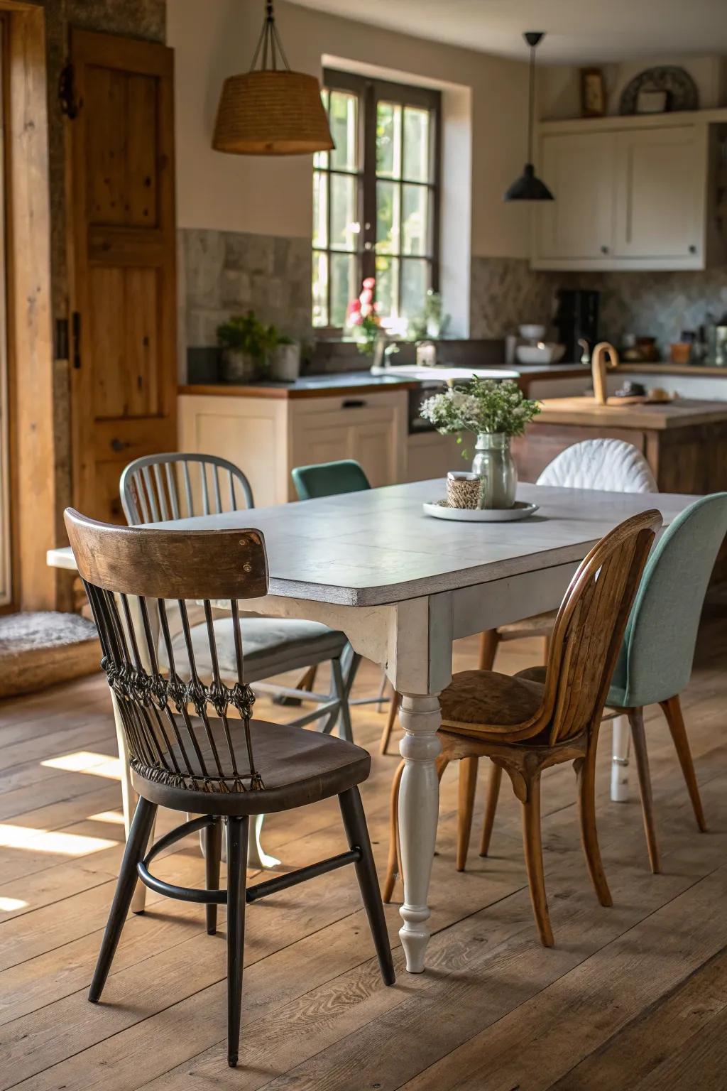 Mismatched aspects infuse unexpected charm.