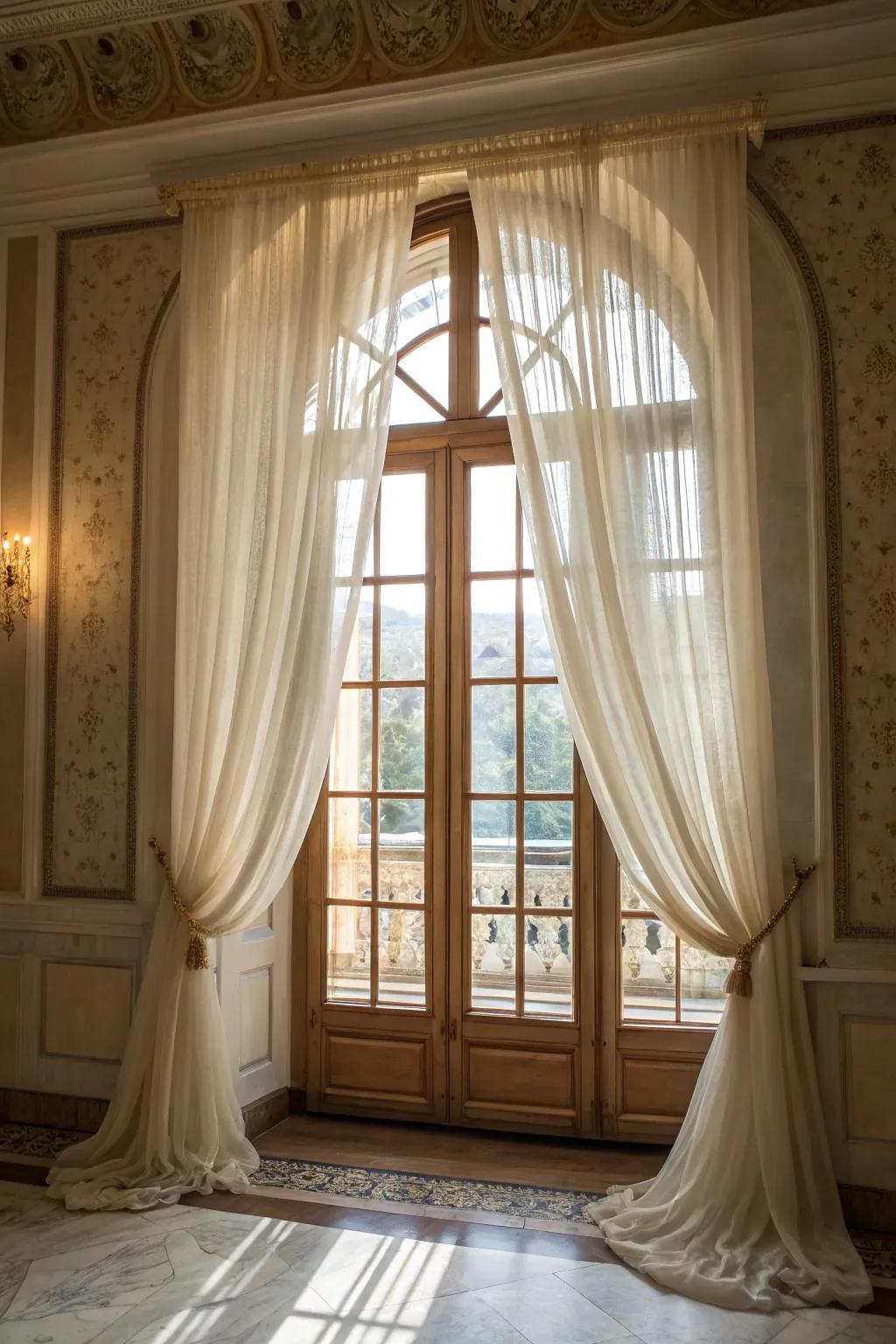 Enrich your windows with refined curtains for a soft, sophisticated touch.