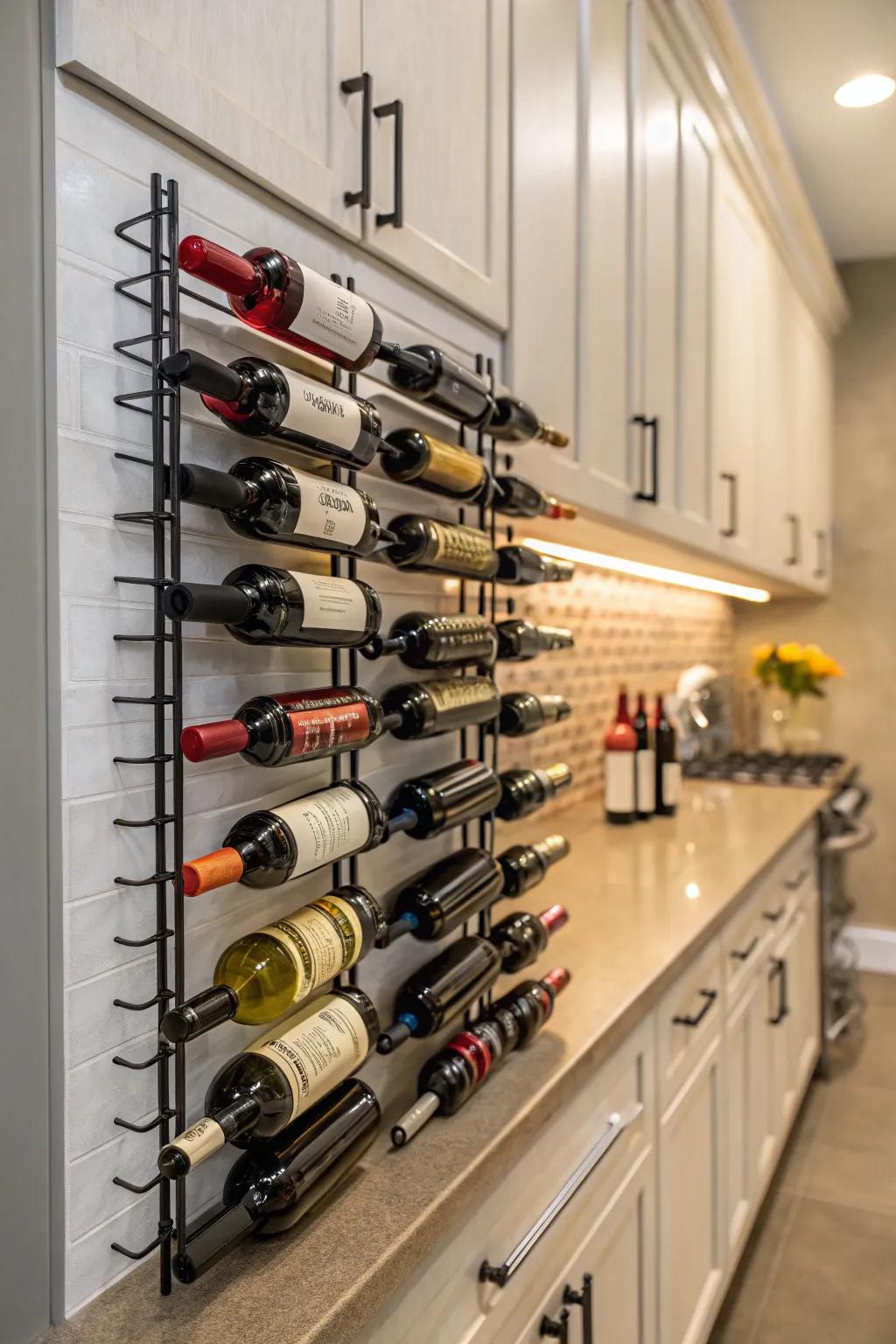 Wall-mounted solutions transform wine storage into an art form.