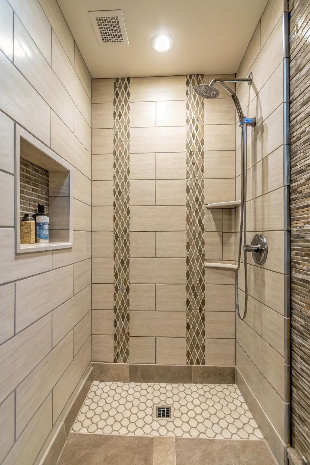 The interlocking cascade configuration enlivens your shower with a lively rhythm.