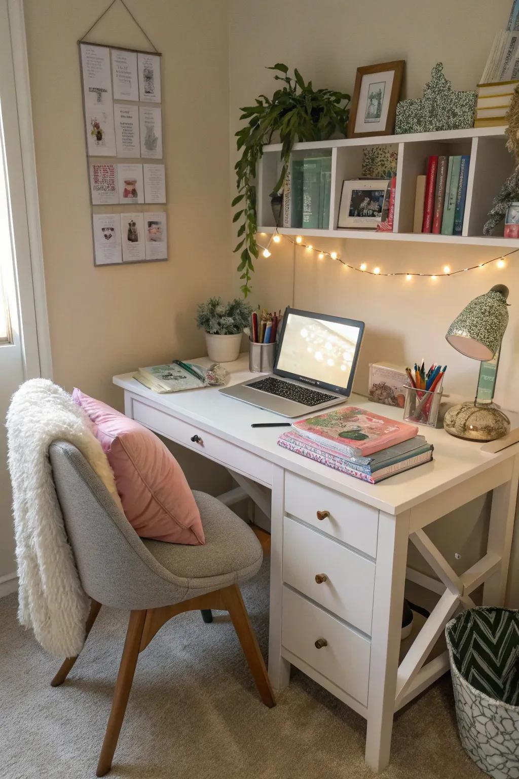 An attractive study space ideal for focus and ingenuity.