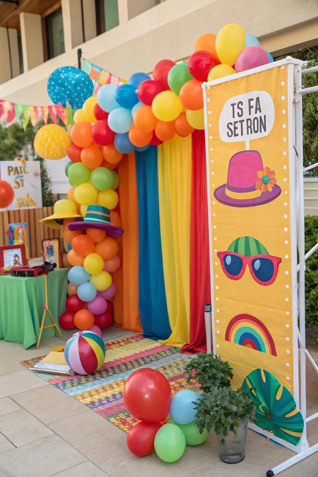 Make memories with a creative photo booth at your party.