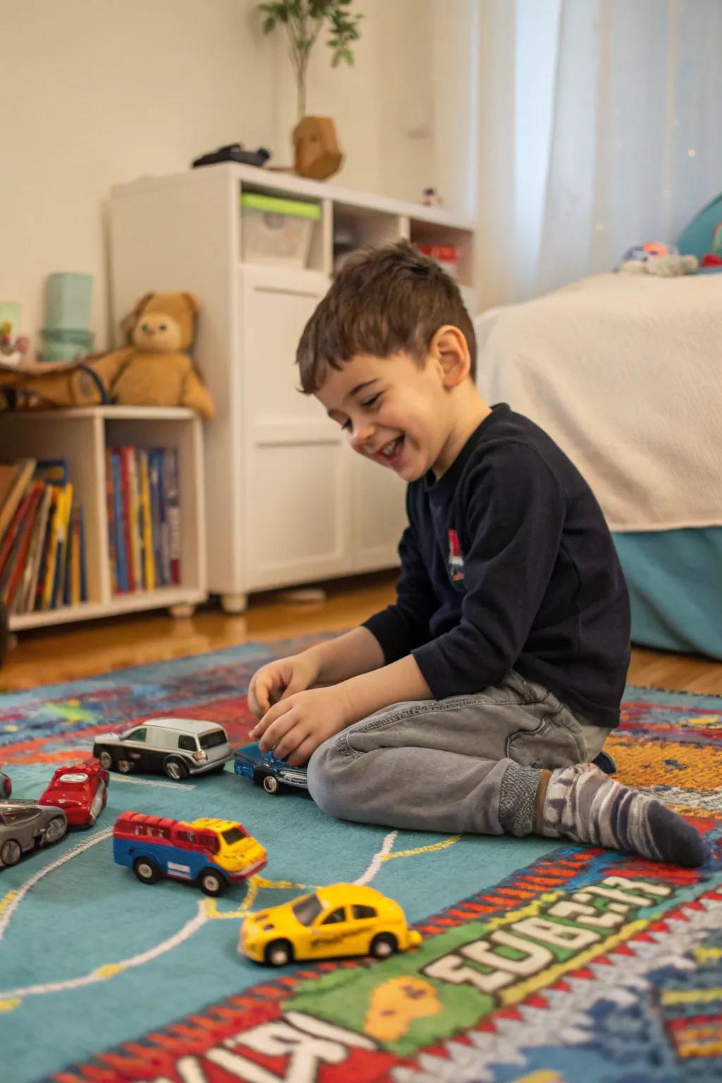 Favorite playthings impart a personal element to birthday images.