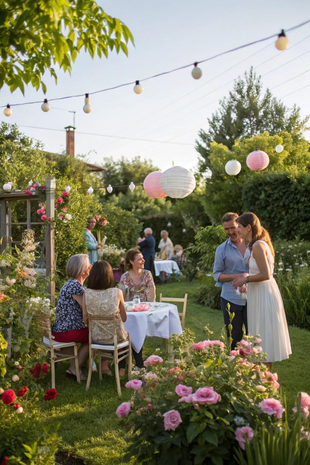 A casual outdoor social ideal for celebrating milestones.