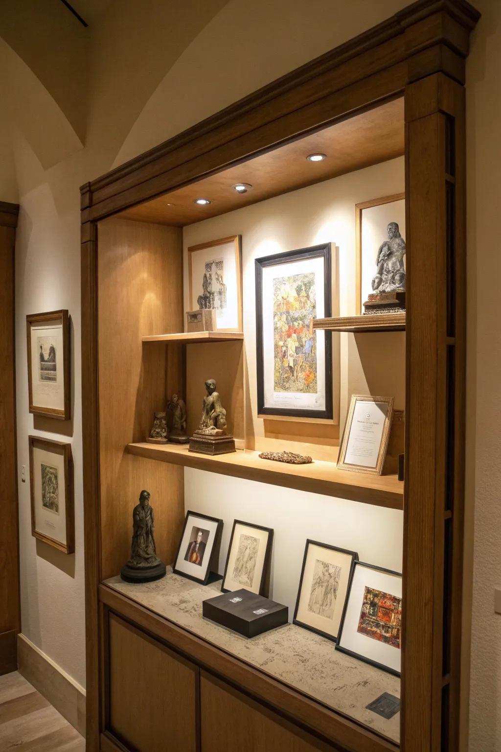 Transform your alcove into a curated art space.