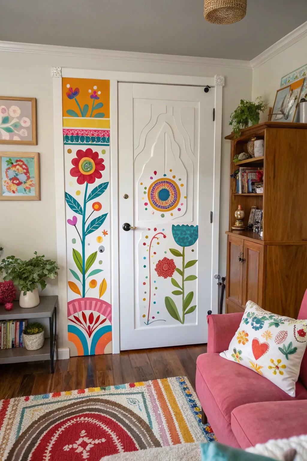 A whimsical-themed door that ignites imagination and happiness.