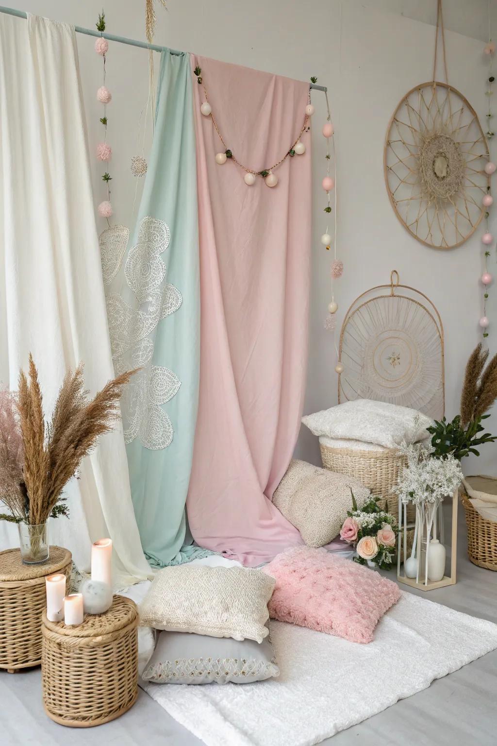 A tranquil backdrop featuring a subdued and gentle color harmony.