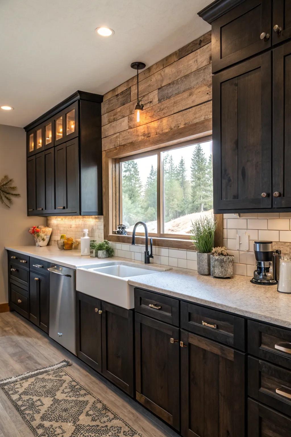 Infuse your kitchen with comforting wood finishes.